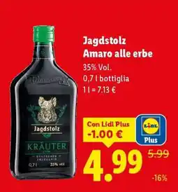 Lidl Jagdstolz Amaro alle erbe offerta