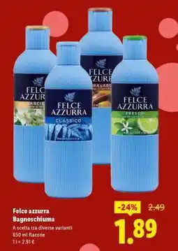 Lidl Felce Azzurra Bagnoschiuma offerta