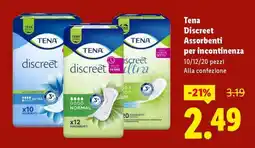 Lidl Tena Discreet Assorbenti per incontinenza offerta
