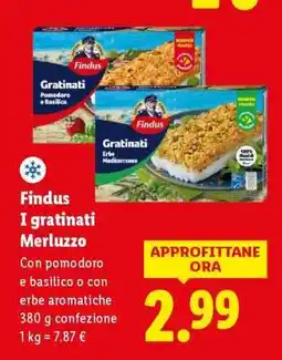 Lidl FINDUS I gratinati Merluzzo offerta