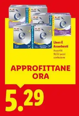Lidl Lines È assorbenti offerta