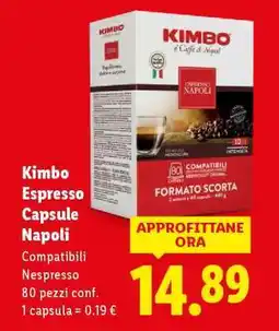 Lidl Kimbo Espresso Capsule Napoli offerta