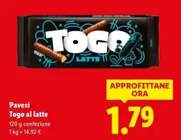 Lidl Pavesi Togo al latte offerta