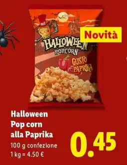 Lidl Halloween Pop corn alla Paprika offerta