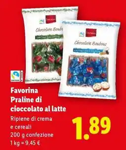 Lidl Favorina Praline di cioccolato al latte offerta