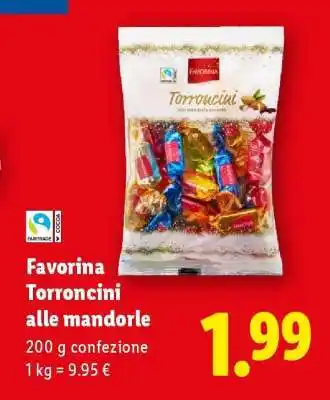 Lidl Favorina Torroncini alle mandorle offerta