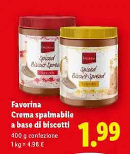 Lidl Favorina Crema spalmabile a base di biscotti offerta