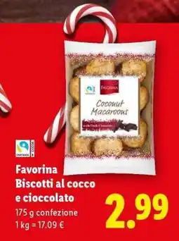 Lidl Favorina Biscotti al cocco e cioccolato offerta