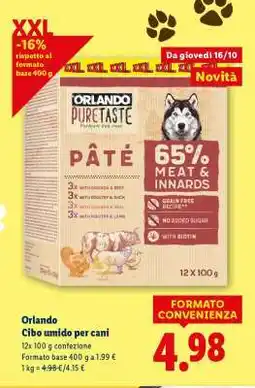 Lidl Orlando Cibo umido per cani offerta