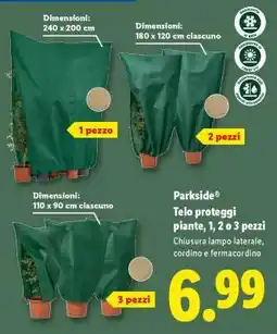 Lidl Parkside Telo proteggi piante, 1, 2 o 3 pezzi offerta