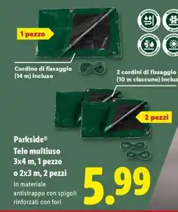 Lidl Parkside Telo multiuso offerta