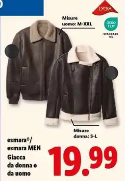 Lidl esmara /esmara MEN Giacca da donna o da uomo offerta