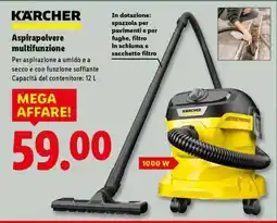 Lidl Kärcher Aspirapolvere multifunzione offerta