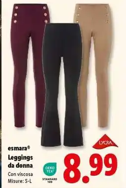 Lidl esmará Leggings da donna offerta