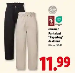 Lidl esmara Pantaloni “Paperbag” da donna offerta