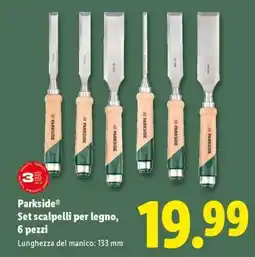 Lidl Parkside Set scalpelli per legno, 6 pezzi offerta