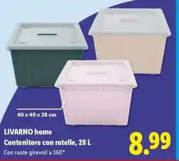 Lidl LIVARNO home Contenitore con rotelle, 28 L offerta