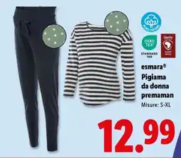 Lidl esmara Pigiama da donna premaman offerta