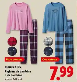 Lidl esmara KIDS Pigiama da bambina o da bambino offerta