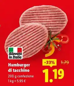 Lidl Hamburger Di Tacchino offerta