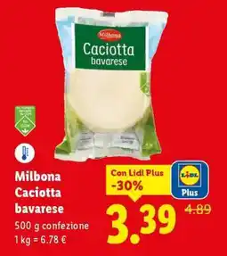 Lidl Milbona Caciotta bavarese offerta