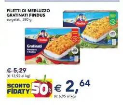 Esselunga Filetti di Merluzzo Gratinati Findus offerta