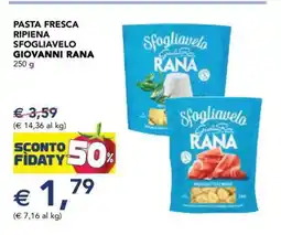 Esselunga Pasta Fresca Ripiena Sfogliavelo Giovanni Rana offerta