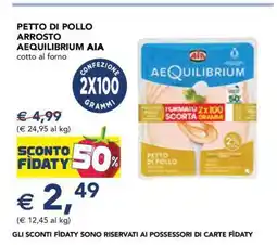 Esselunga Petto di Pollo Arrosto Aequilibrium AIA offerta