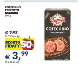 Esselunga COTECHINO PRECOTTO NEGRONI offerta
