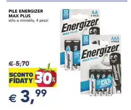 Esselunga PILE ENERGIZER MAX PLUS offerta