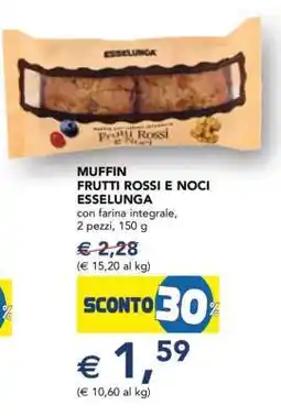Esselunga Muffin Frutti Rossi e Noci Esselunga offerta