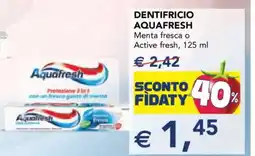 Esselunga DENTIFRICIO AQUAFRESH offerta