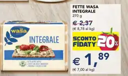 Esselunga Fette Wasa Integrale offerta