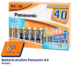 Action Batterie alcaline Panasonic AA offerta