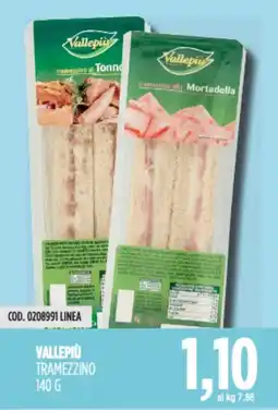 Carico Cash & Carry Vallepiù tramezzino offerta