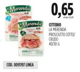 Carico Cash & Carry Citterio la merenda prosciutto cotto/ crudo offerta