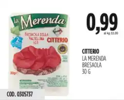 Carico Cash & Carry Citterio la merenda bresaola offerta
