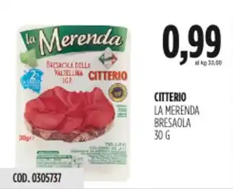 Carico Cash & Carry Citterio la merenda bresaola offerta