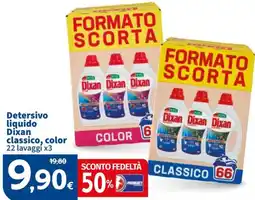 Sigma Detersivo liquido Dixan classico, color offerta