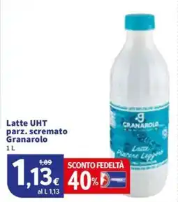 Sigma Latte UHT parz. scremato Granarolo offerta