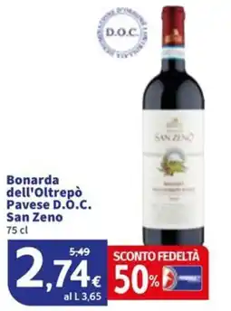 Sigma Bonarda dell'Oltrepò Pavese D.O.C. San Zeno offerta