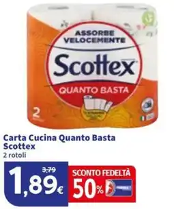 Sigma Carta Cucina Quanto Basta Scottex 2 rotoli offerta