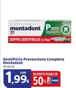 Sigma Dentifricio Prevenzione Completa Mentadent offerta