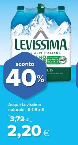 Tigre Acqua Levissima naturale offerta