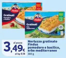 Sigma Merluzzo gratinato Findus pomodoro e basilico, erbe mediterranee offerta