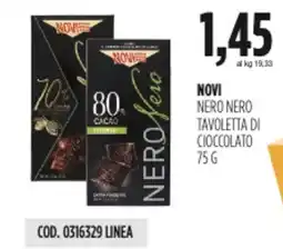 Carico Cash & Carry Novi nero nero tavoletta di cioccolato offerta