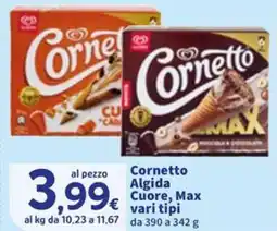 Sigma Cornetto Algida Cuore, Max vari tipi offerta