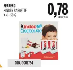 Carico Cash & Carry Ferrero kinder barrette offerta
