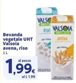 Sigma Bevanda vegetale UHT Valsoia avena, riso offerta