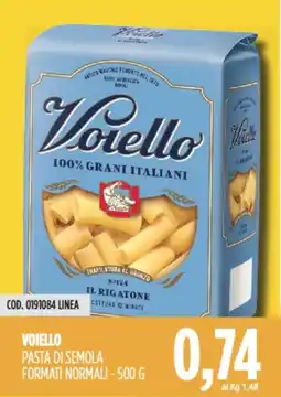 Carico Cash & Carry Voiello pasta di semola formati normali offerta